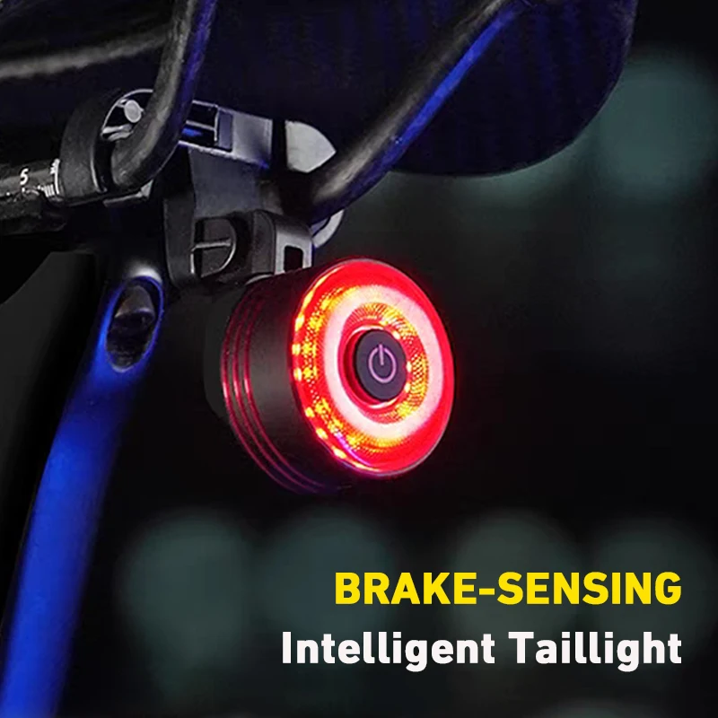 

BUCKLOS Bicycle Smart Brake Sensing Light Waterproof LED Charging Cycling Taillight Bike Rear Light Bike Tail Safety Flash Light