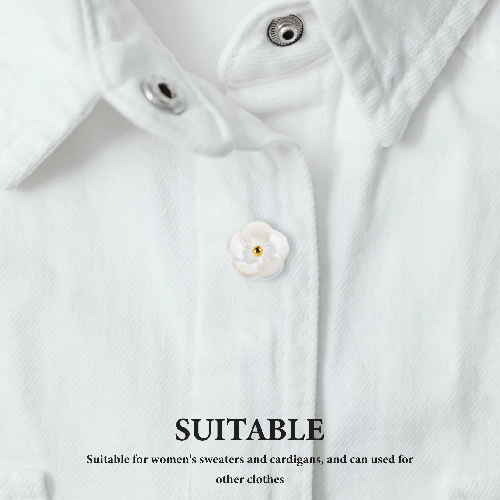 50 Pcs Button Small Flower Buttons Sweater Floral Plastic Decorative Dress Child