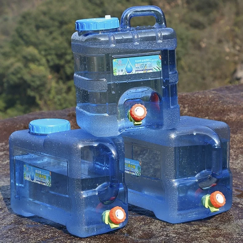 

5л экологически чистое легкое ведро для воды для кемпинга на открытом воздухе, пищевой ПК с краном, квадратное хранилище для автомобиля