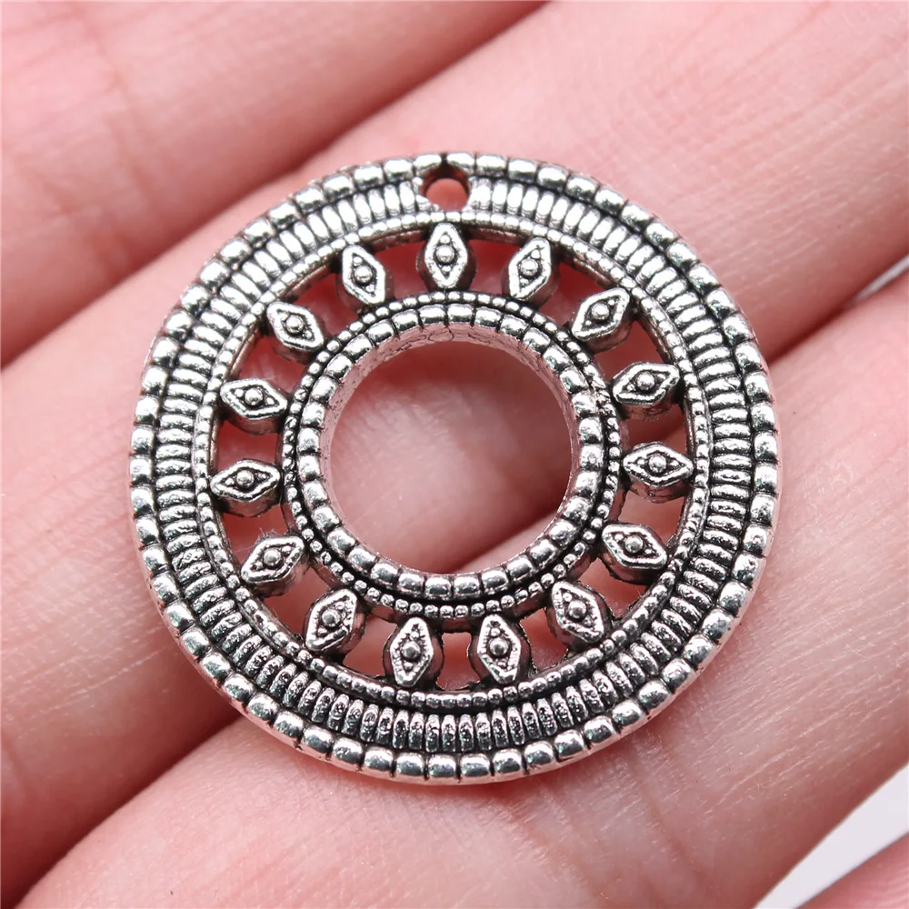 5pcs Big Round Circle Charms for DIY Jewelry Making