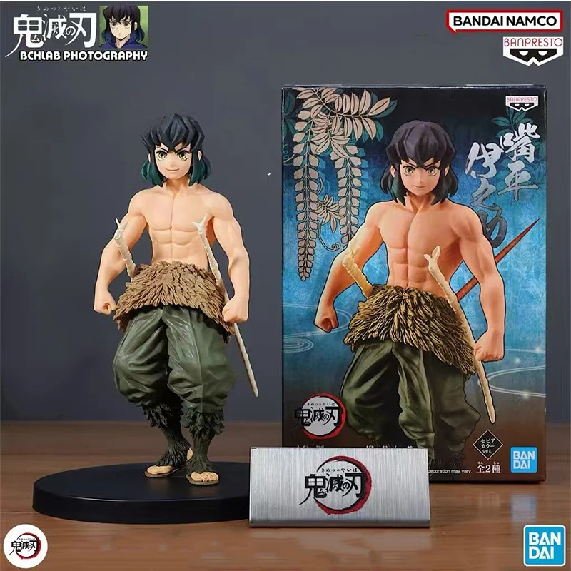 متوفر في المخزون بانداي الأصلي بانبريستو شيطان القاتل 9 Hashibira Inosuke عمل الشكل حلية تحصيل لعبة هدية للأطفال