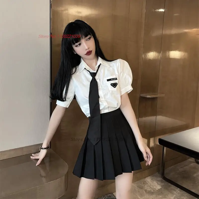 2024 japanese school uniform sailor jk girl navy sailor uniform two-piece set girl school jk uniform set cheerleading cosplay