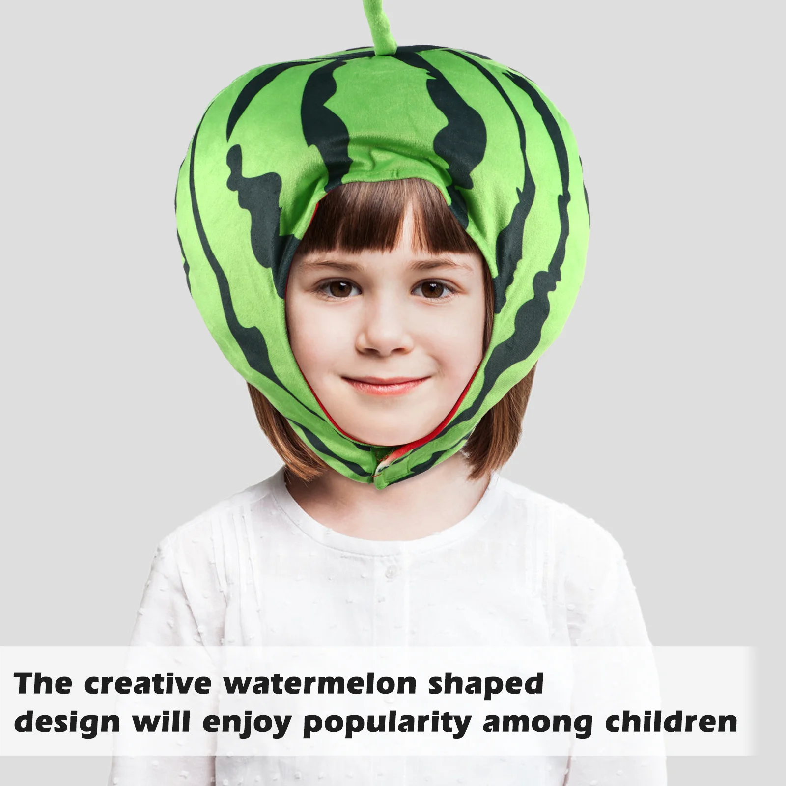 

1pc Watermelon Headdress For Watermelon Headdress Kids Photo Prop Party Costume Accessory Trendy Shape Photo Prop For Kids Green