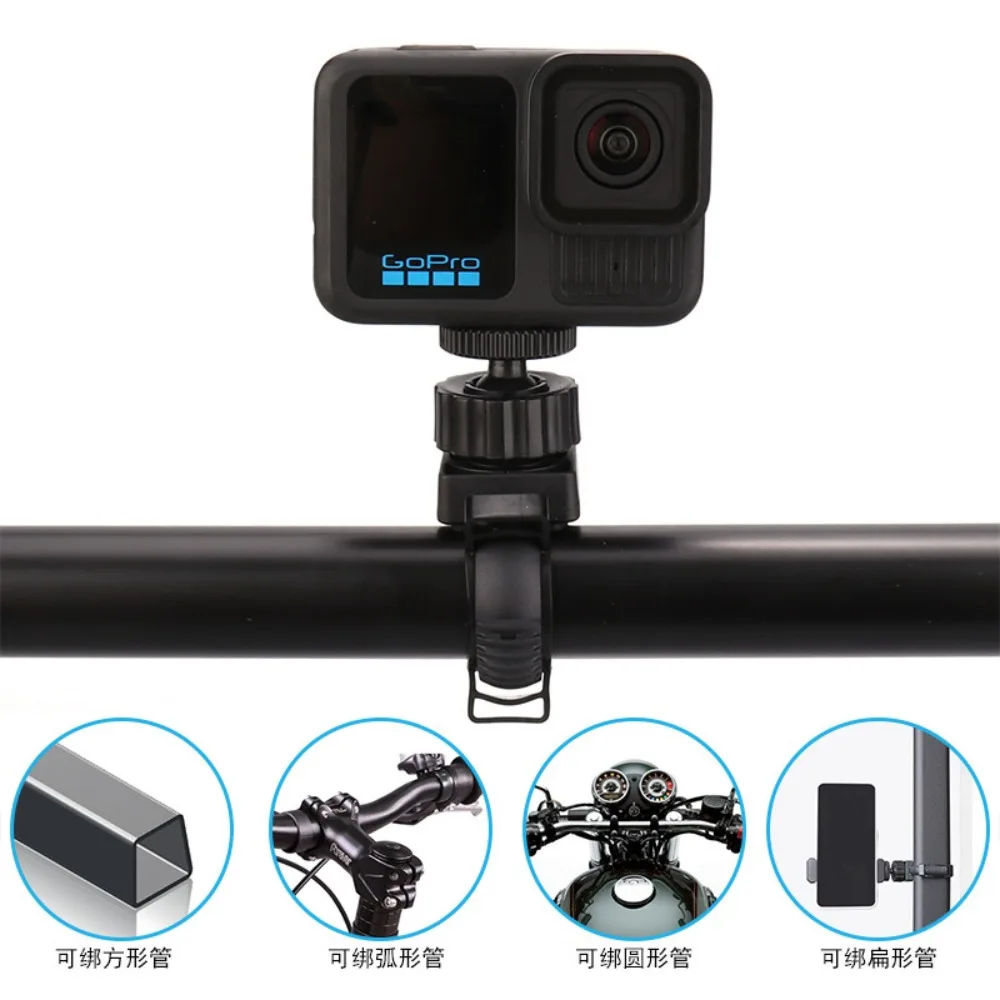مشبك تثبيت حبل 360 درجة، حامل حزام كاميرا الحركة، مشبك دراجة GoPro دوار للتصوير الفوتوغرافي المباشر #4