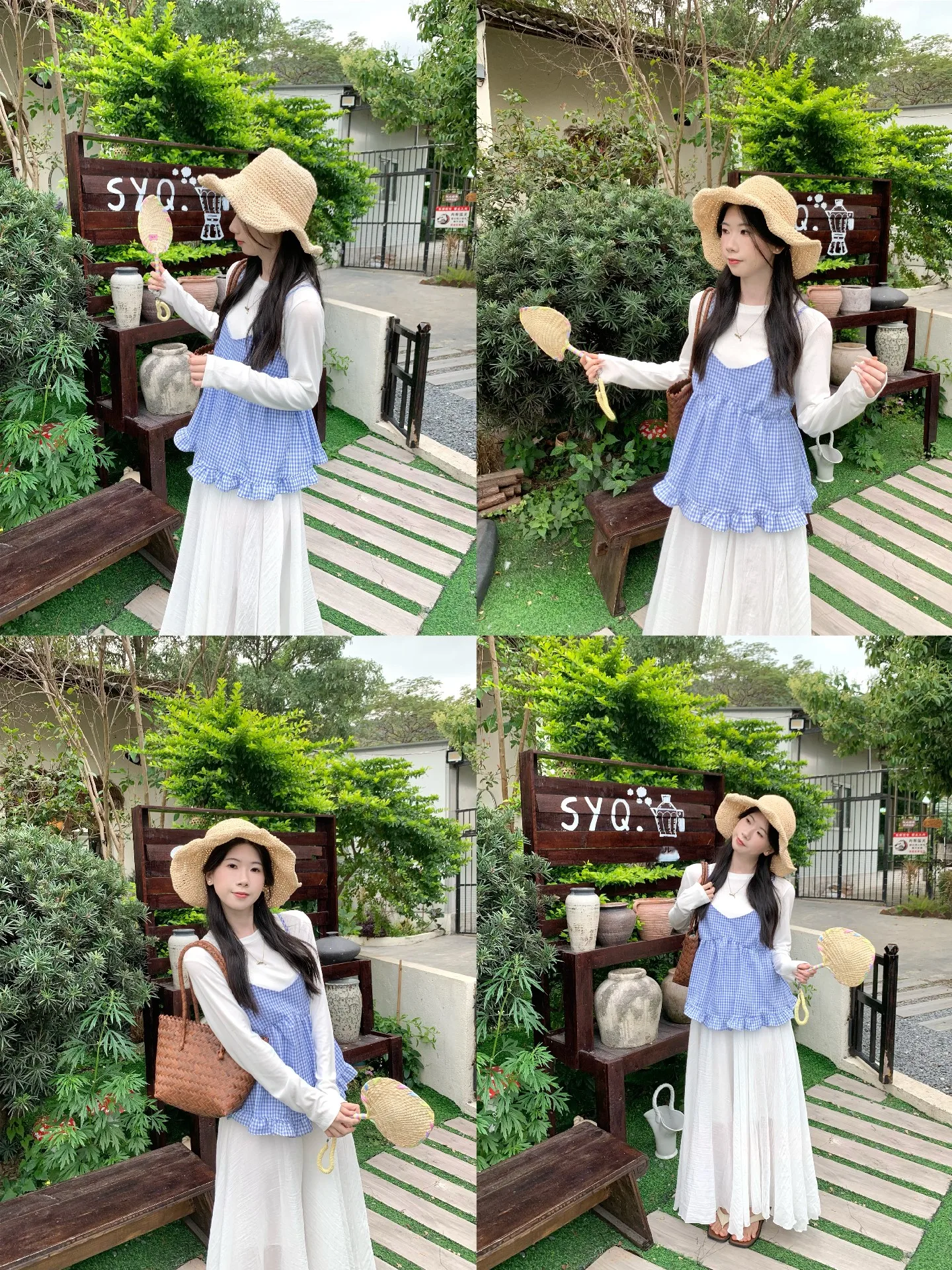 

Oxygen Sweet Girl Korean Sle Gentle Thin Long Sve Inner Wear Strap Vest Sweet Overlap Two-Piece Set Early Spring