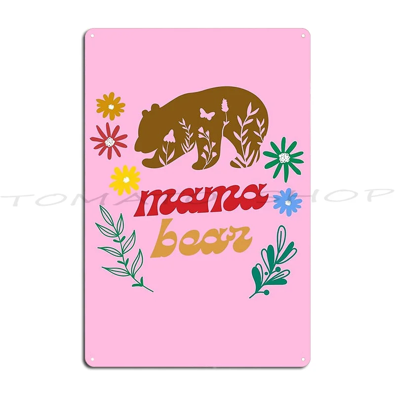 Ski Bear Illustration 1989 Finland Brown Bear Postage Stamp Metal Sign Garage Custom Home Designer  Tin Sign Poster