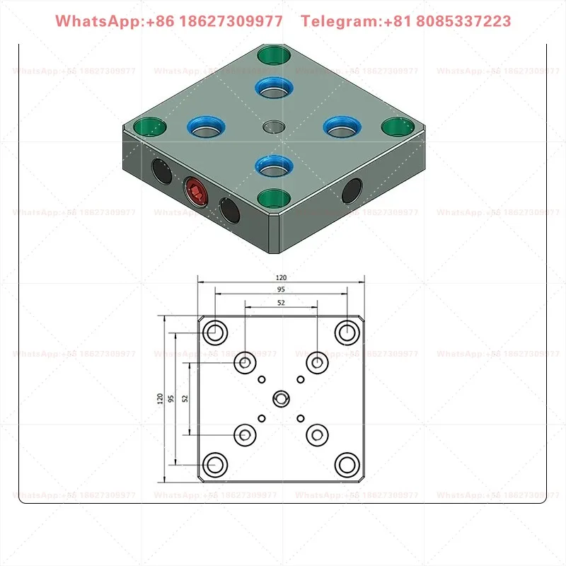Self centering concentric tiger pliers four or five axis fixture zero point quick change plate positioning plate multi station