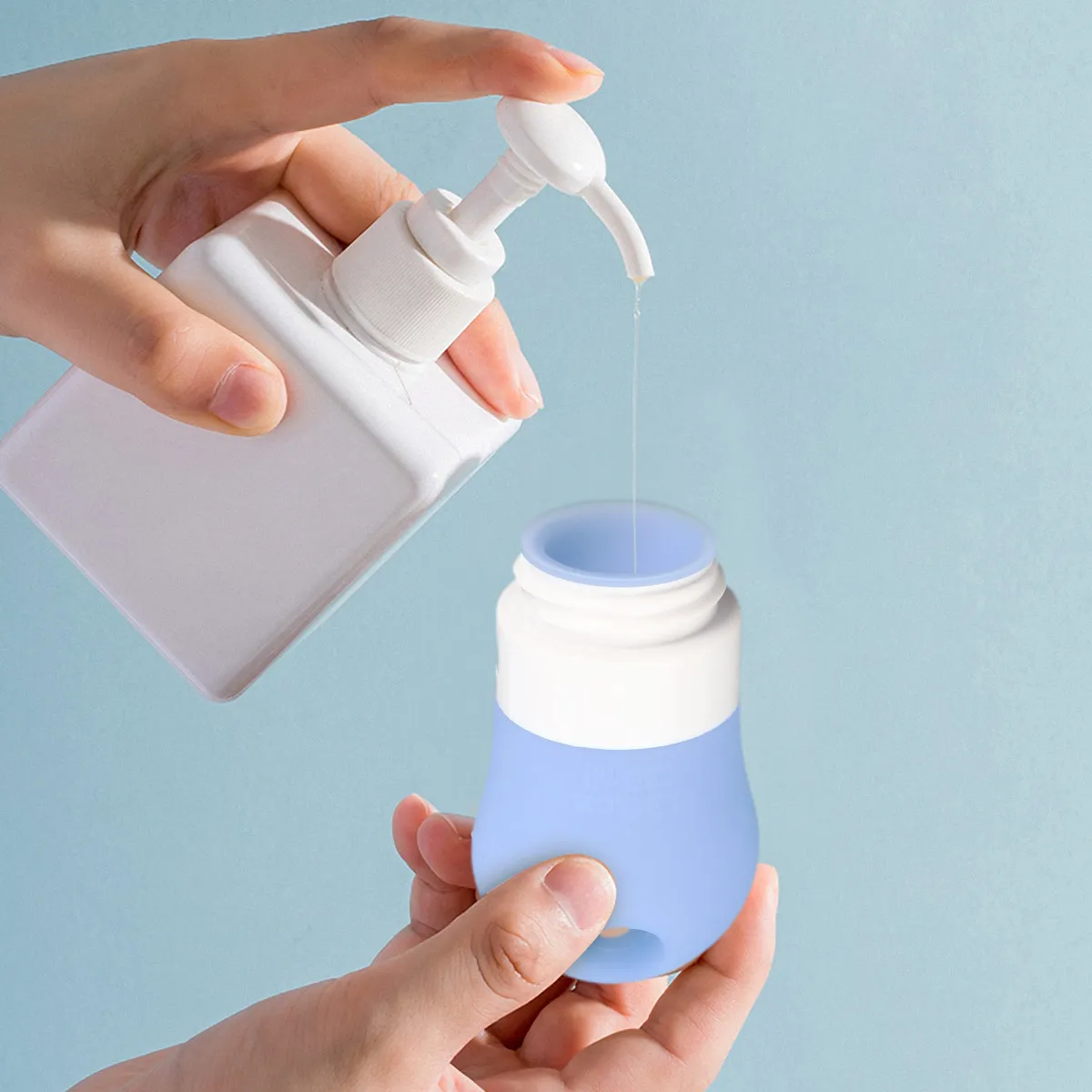 3Pcs Travel Bottle Set Silicone Leak Proof Containers Wide Mouth Hand Portable Shampoo Container Travel Bottle