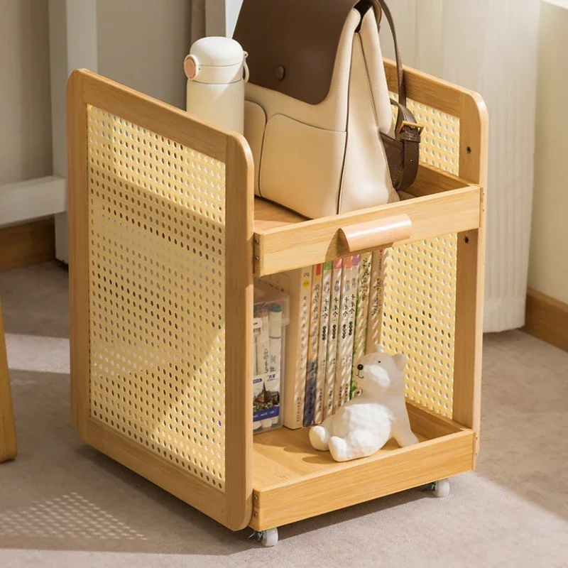Sofa side table Movable coffee table Mini table Bedside with wheels Side shelf Living room Small side cabinet