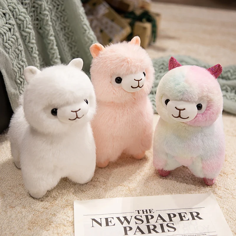Bonita noche, juguetes de peluche de Alpaca brillantes, muñeca de Alpaca de pie suave y delicada, iluminación, muñeco compañero para dormir para niños