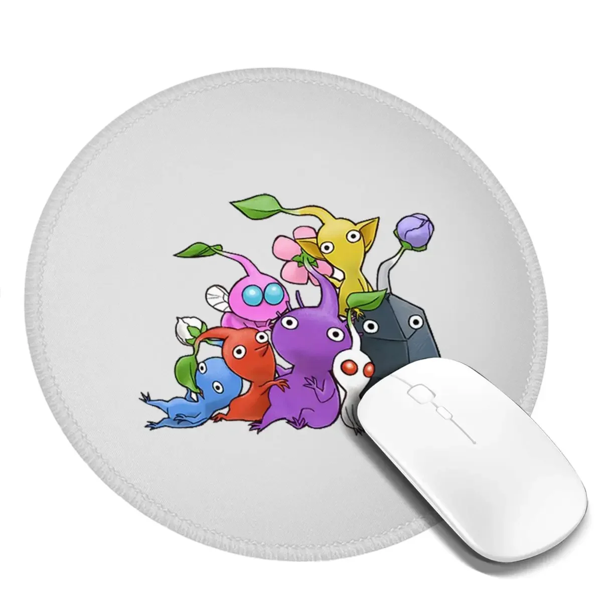 Pikmin Ideas Game Art Round Mouse Pad Computer Keyboard Mouse Mat Gaming Laptop Desk Mat Office Table Mats