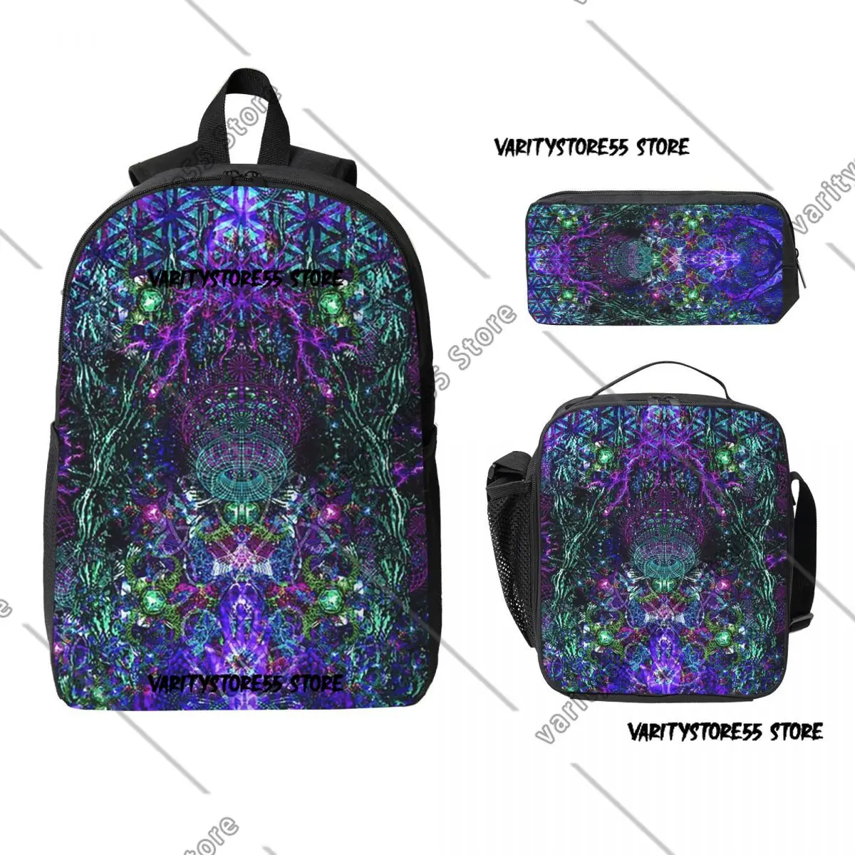 

Hands To The Cosmos Backpack Student Boys Girls BookBag School Bag Laptop Shoulder Bags 3ps Insulated Lunch Bag Pencil Case