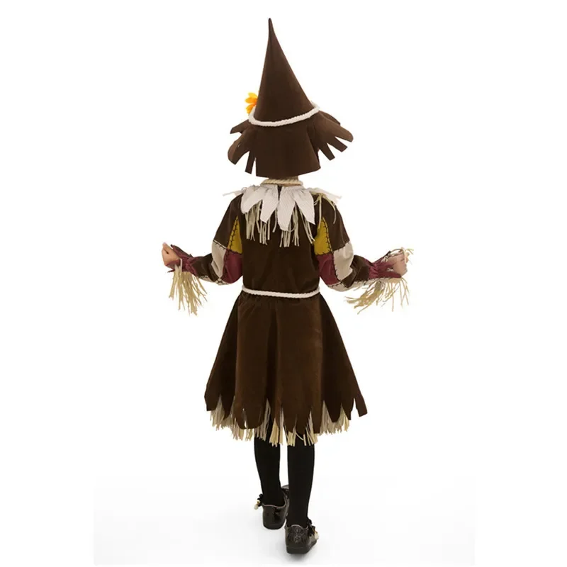 Halloween The Wizard of Kids Toddler Pumpkin Patch Scarecrow Cosplay Costume Clown Circus Party Gown Joker Parent-Child Dress MS