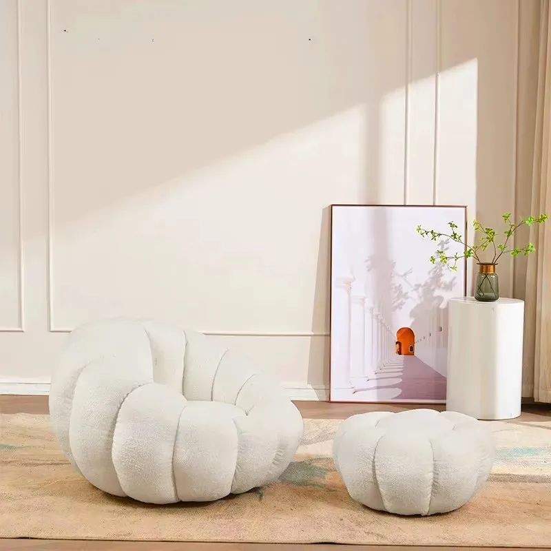 Lazy sofa rocking chair single eggshell chair living room bedroom cream style small sofa pounded casual penguin chair