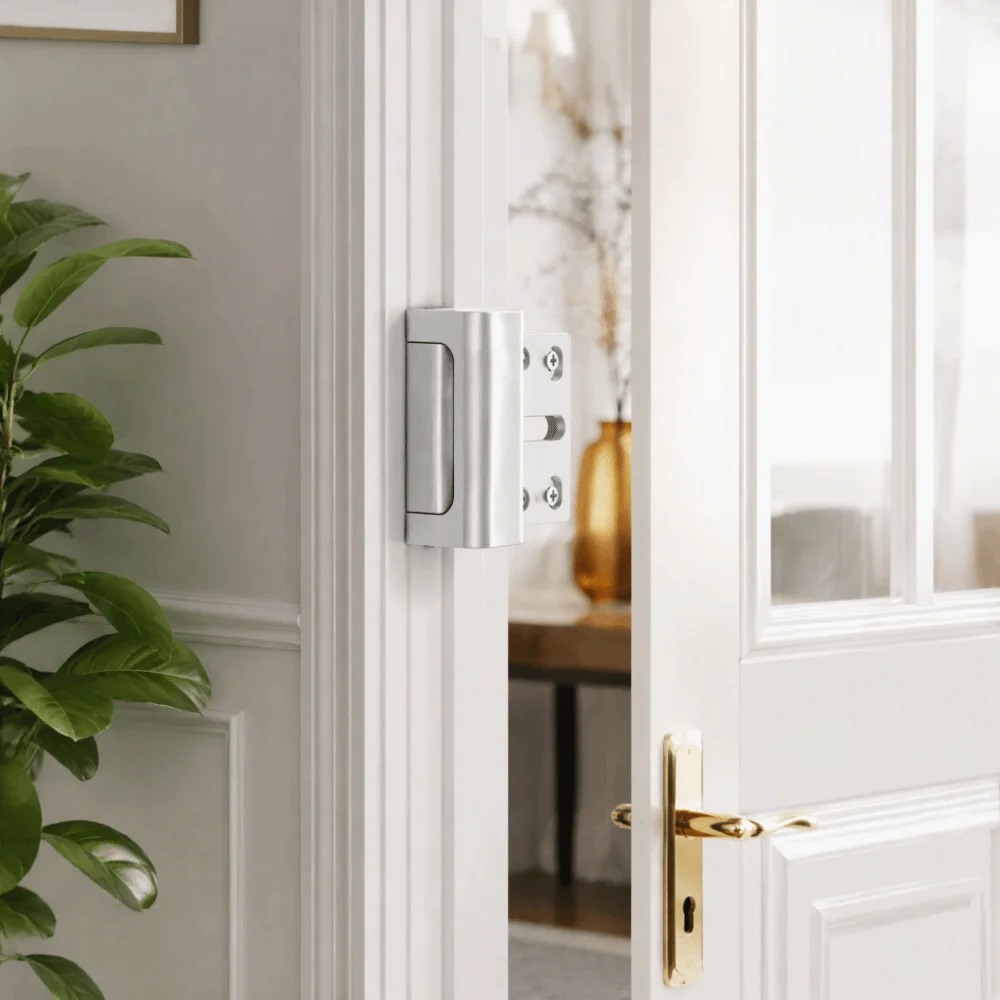 3 Inch Stop Door Lock Aluminum Alloy Easy to Install Door Reinforcement Lock Anti-Theft Upgrade Design Night Lock