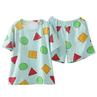 Pijama Sin Chan Man Pajama Sinchan Cotton Summer Short Sets Japanese Pajamas for Couples Man and Woman Sleepwear 2021 - Image 5