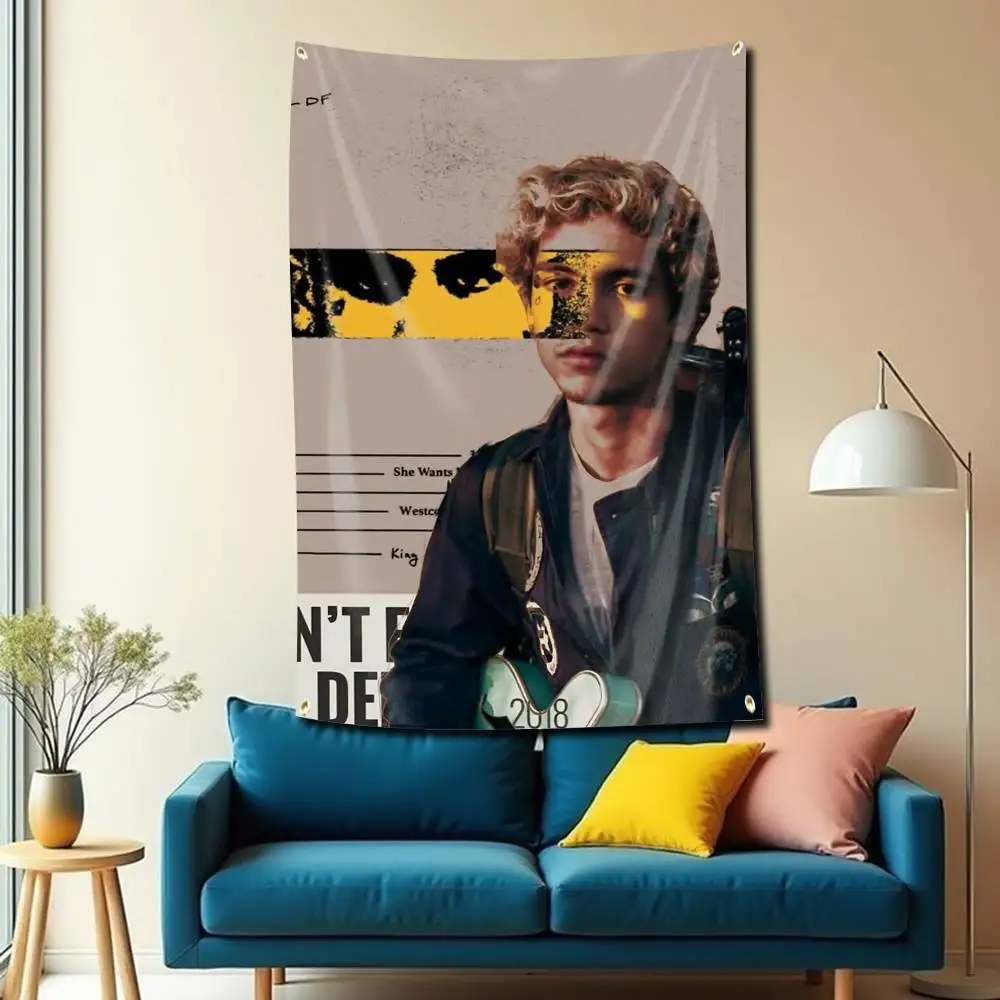 Dom-Singer D-Dominic Fike Flag Tapestry Banner for Bedroom Living Room Outdoor Camping Custom Supported