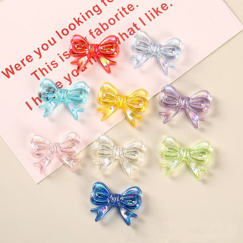 

10Pcs Kawaii Cute Butterfly Bow Resin DIY Shoes Hat Icebox Barrette Mobile Phone Case Scrapbook Cream Glue Flat Back Resin