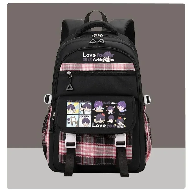

Breathable mesh, 31×44×16cm Black Pink Blue Purple, Love and deepspace, Kids Teens School Bags, Anime Backpacks Girls Boys