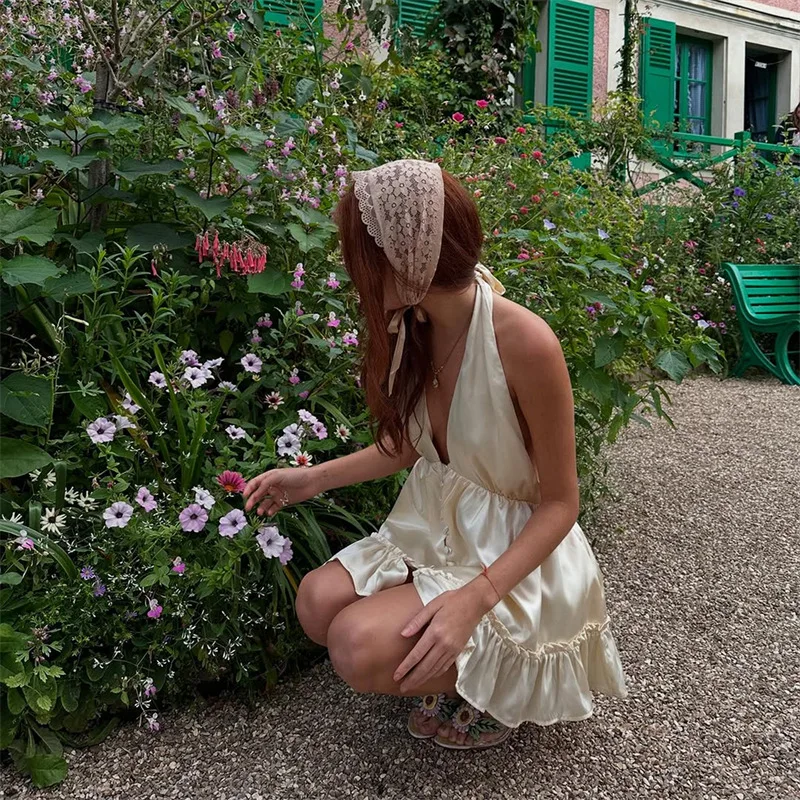 Vrouwen Halter Satijn Zijdeachtige Bandage Jurk Dame Verjaardag Bandage Open Rug Hotsweet Ruches Jurken Datum Diner Banketten Hot Jurken