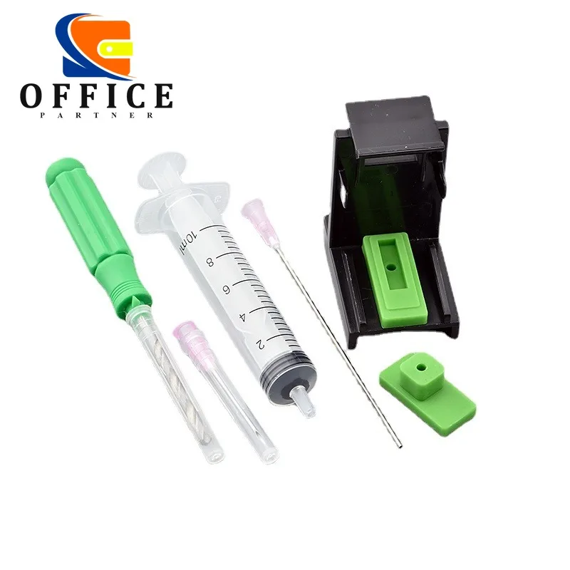 Ink Refill Cartridge Clip Rubber Pads Syringe Tool Kit Clamp For HP 46 64 67 305 124 124XL 305XL 67XL 805XL 62XL 303XL