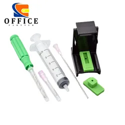 Ink Refill Cartridge Clip Rubber Pads Syringe Tool Kit Clamp For HP 46 64 67 305 124 124XL 305XL 67XL 805XL 62XL 303XL