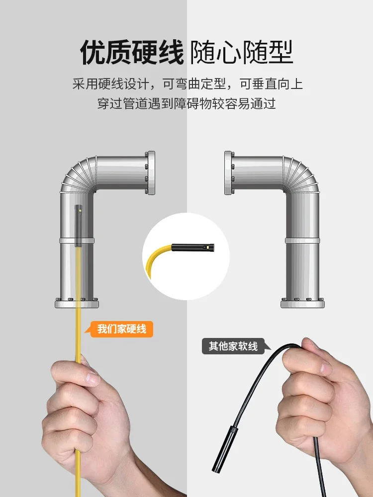 Dual lens industrial endoscope, automotive pipeline electrical maintenance, high-definition air conditioning, automotive