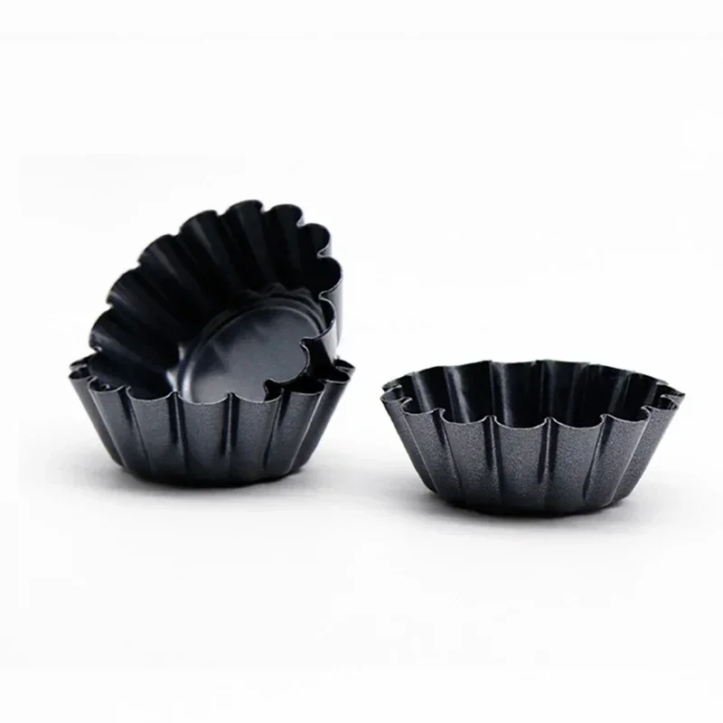 Non-stick Ripple Carbon Steel Tart Quiche Flan Pan Mold Egg Tart Cupcake Muffin Baking Mould Pastry Tartlet Pans Bakeware Tools