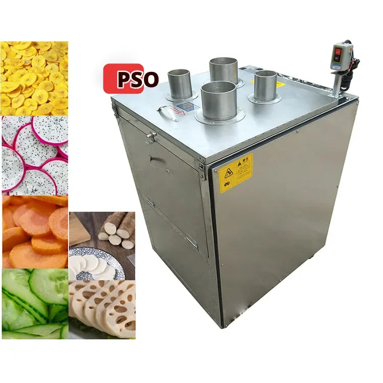 Automatic 300Kg/H Vegetable Cutting Machine Lemon Slicing Machine Banana Slicer Kitchen Equipment