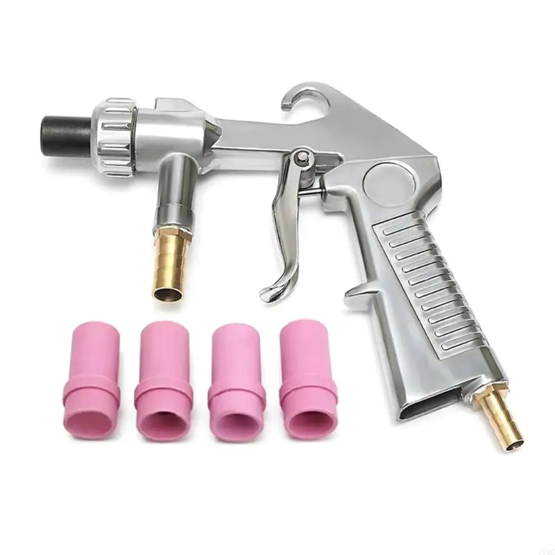 Sandblasting Guns Compressed Air with 4Pcs Ceramic Nozzles Sand Blasting Guns C7AC