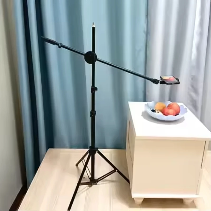 

Live broadcast floor rack, food photography top shot bracket 1.6 meters tripod with mobile phone holder