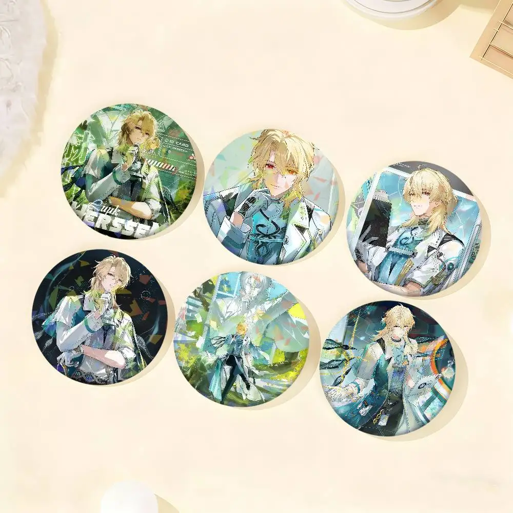 Game Wuthering Waves LUUK HERSSEN Abzeichen-Set, Glasglanz-Anstecknadel, Rucksack-Kostüm-Geschenk, Dekoration, Geburtstag, Emaille-Pin, Taschenbrosche