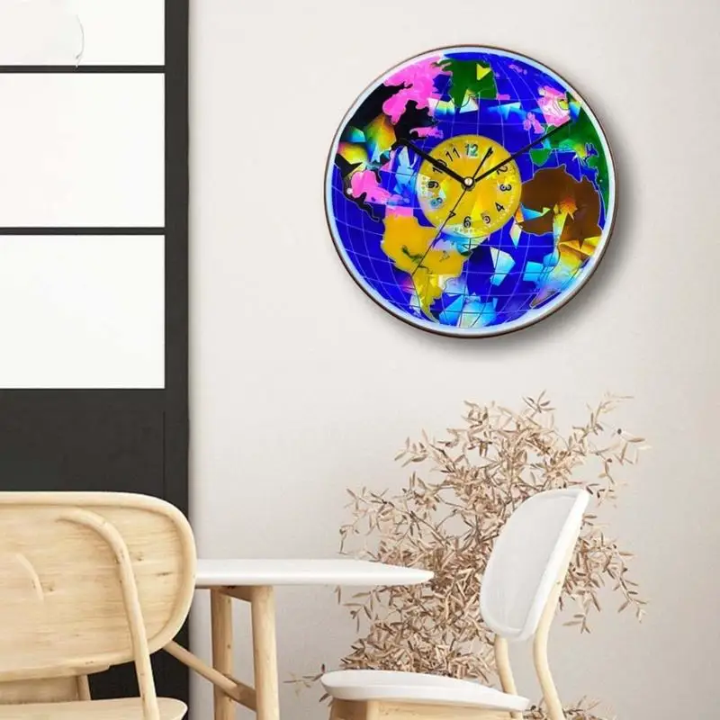 

R3MC DIY Earth Clocks Mold DIY Wall Decor Mold Epoxy Resin Casting Mold