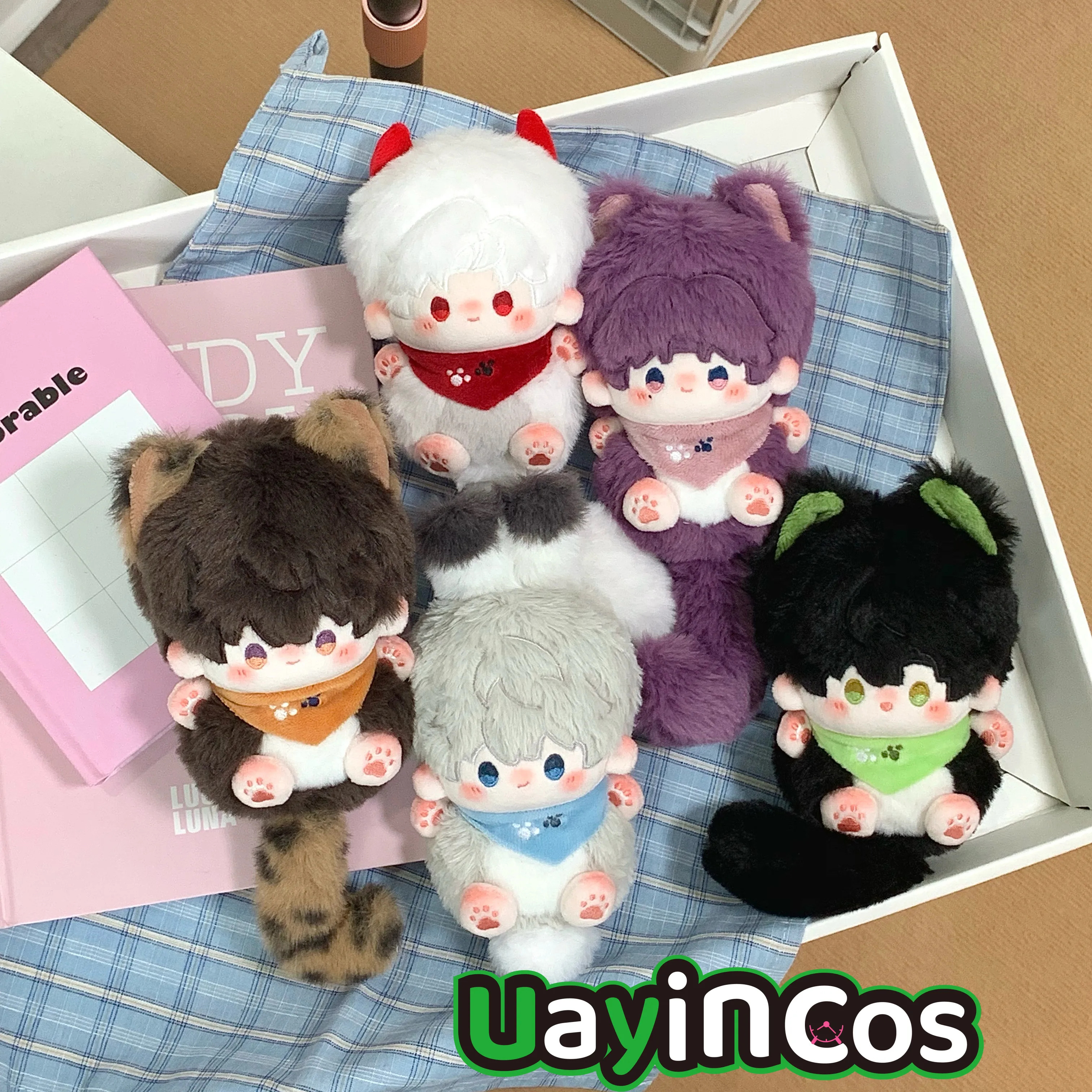 

10cm Love and Deepspace Sylus Rafayel Zayne Xavier Caleb Stuffed Plushies Plush Doll Clothes Anime Game Keychain Bag Toy Kids Gi