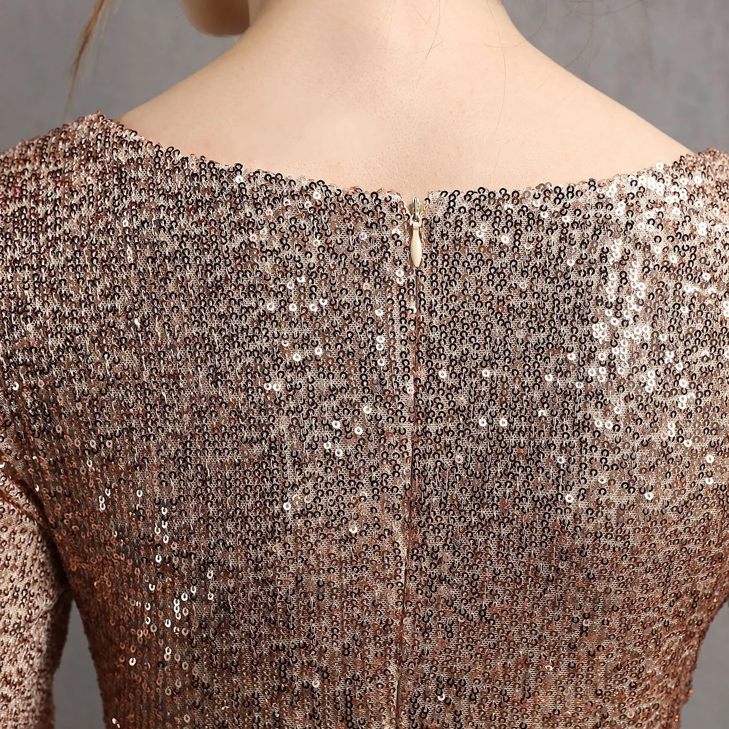 Vestido de noche de sirena con lentejuelas brillantes, cuello en V, vestido de Graduación