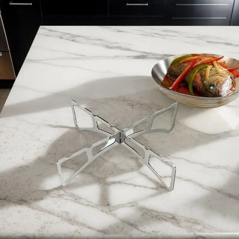 Steel Cookware Steamer Rack, Outdoor Cooking Stand, Airfryer Grill Accessories for Kitchen Use