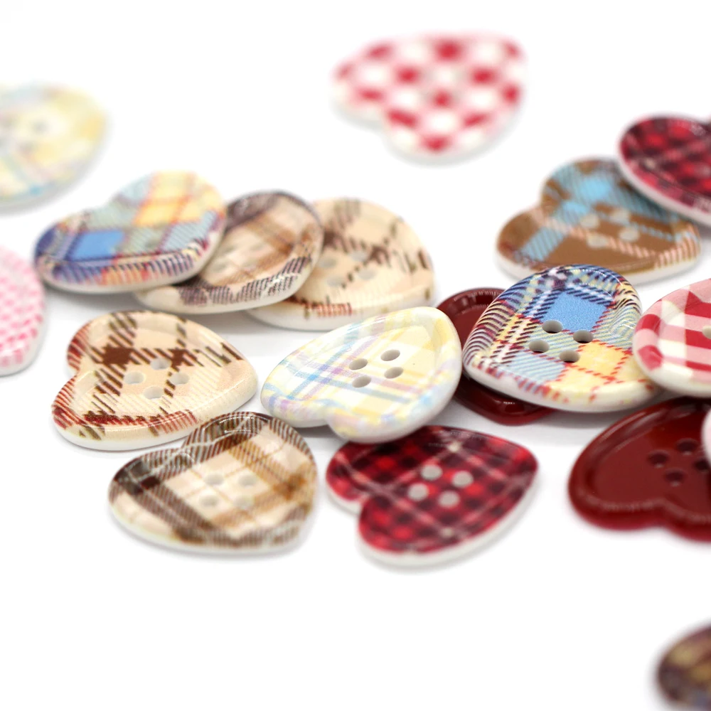 HENGC 10 قطعة 24 مللي متر خمر شكل قلب أزرار بلاستيكية للملابس النساء بدلة معطف البلوزات كبيرة Crafts بها بنفسك الحرف الخياطة اكسسوارات #4