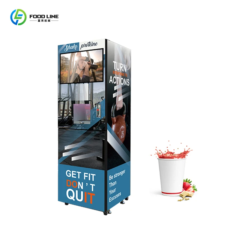 Customized size Space-saving protein shake vending machine gym