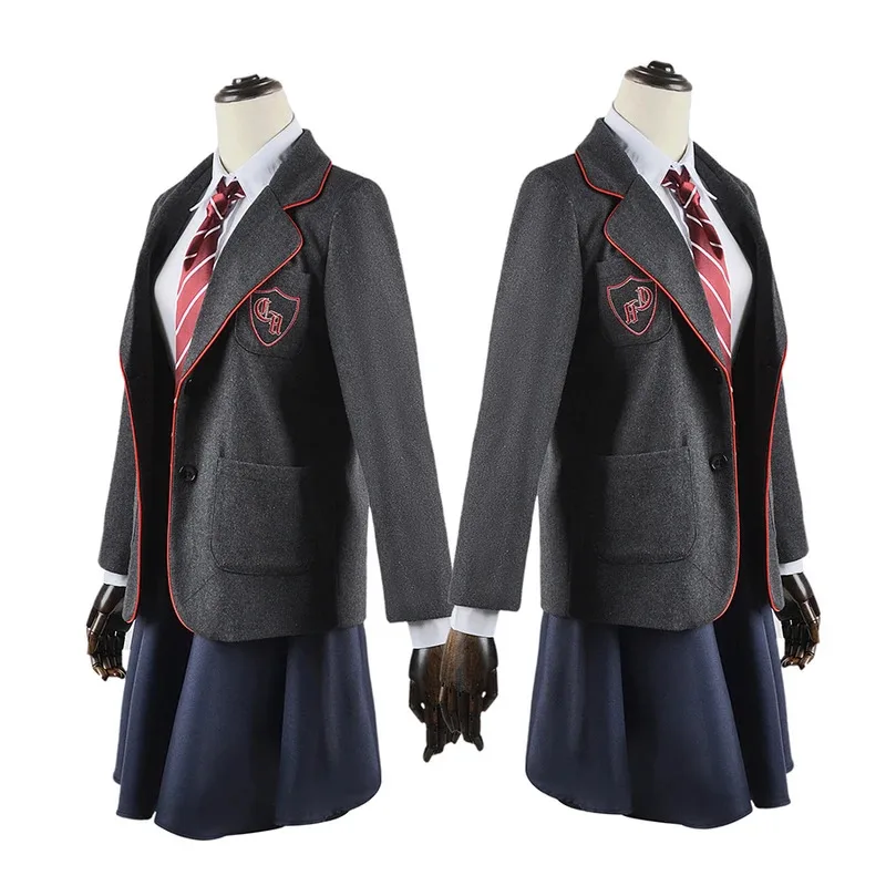 qq34Movie Roald Dahls, disfraces musicales de Cosplay, uniforme escolar Matilda para niños, niñas y mujeres, ropa de fiesta de Halloween Su