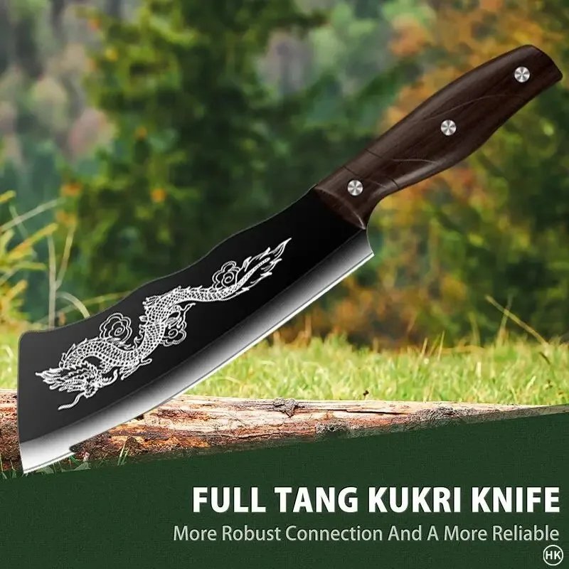 Large bone cutting knife, meat cutting knife, suitable for heavy cutting, backyard operations, and jungle removal U9195