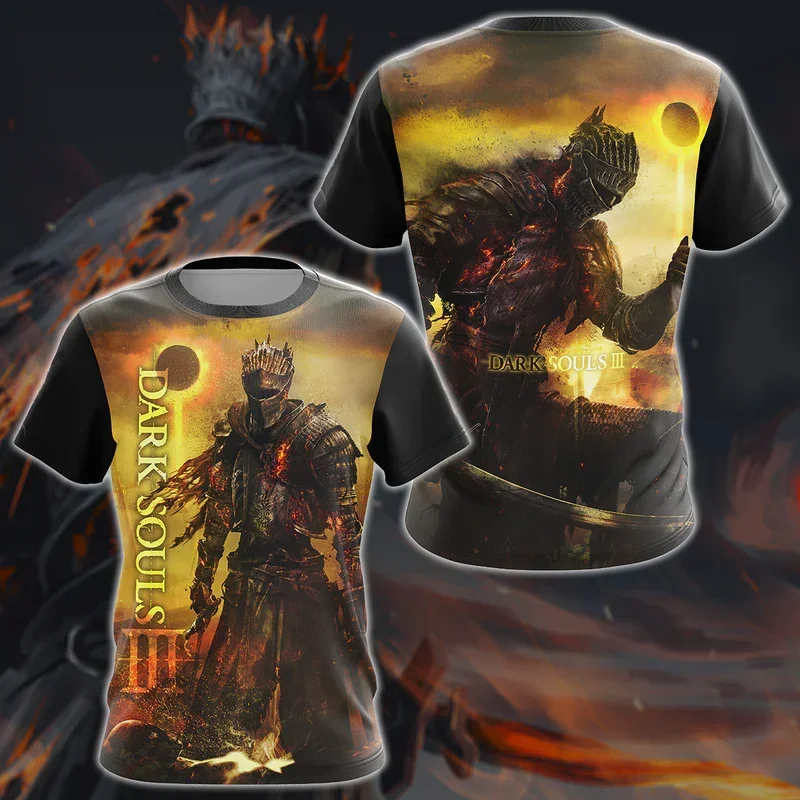 

Dark Souls Men's and Women's Short-sleeved T-shirts, 3D Printed Streetwear, Children's Economy, Y-style, Casual Fashion