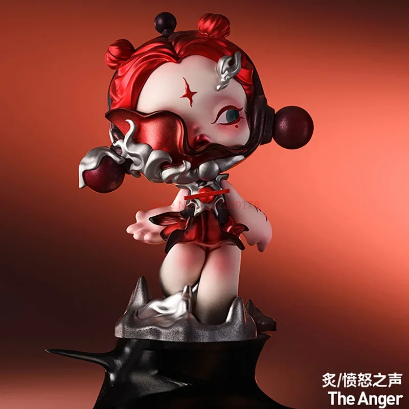 Neue echte Schädel Panda Figur Sound Serie Schädel Panda Action Figur Sammlung Anime PVC Modell Puppe Mode Statue Dekor Spielzeug