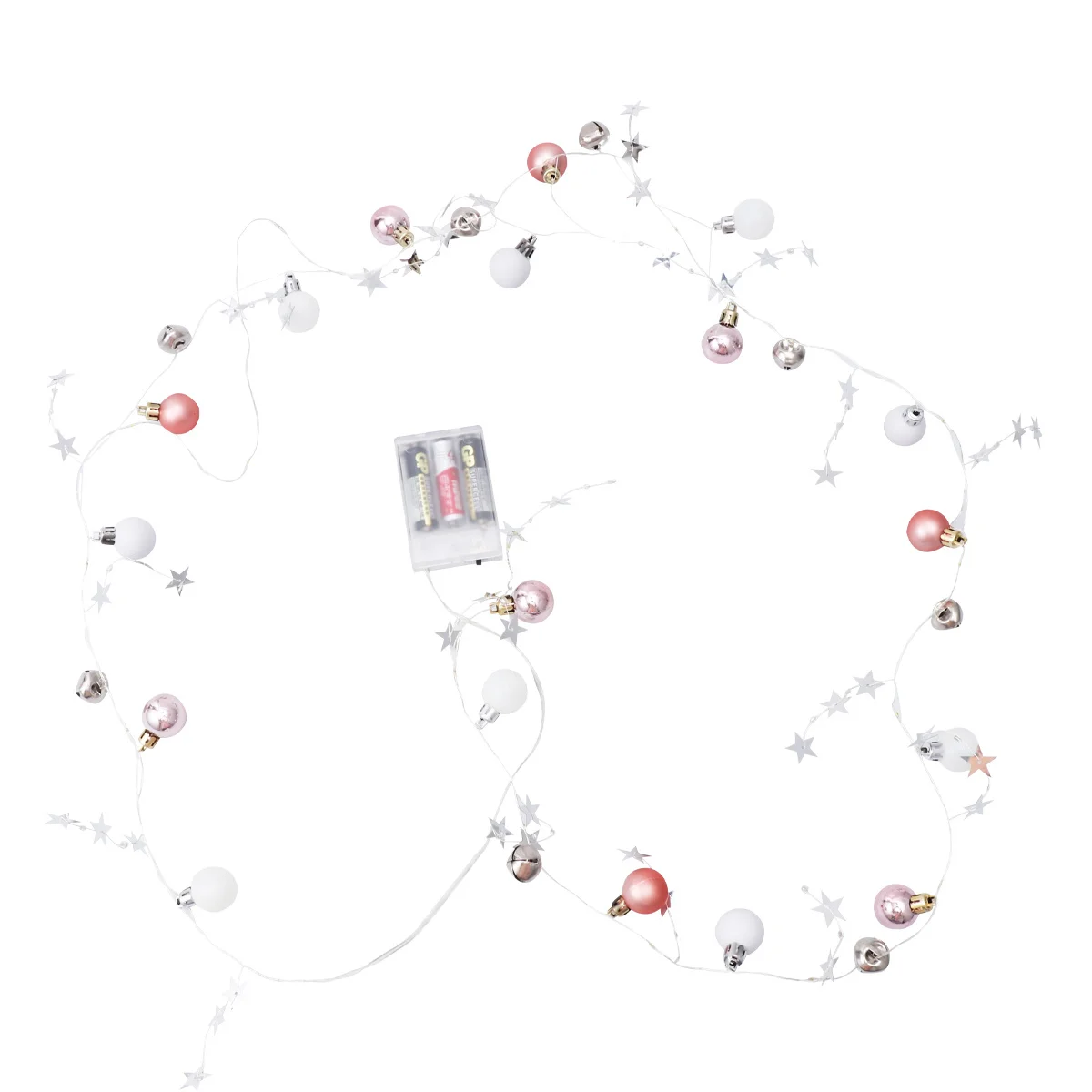 2M Christmas Tree Decoration String Light 20Leds Warm White Ball Bell Star Energy Saving LED Fairy Light Holiday Party