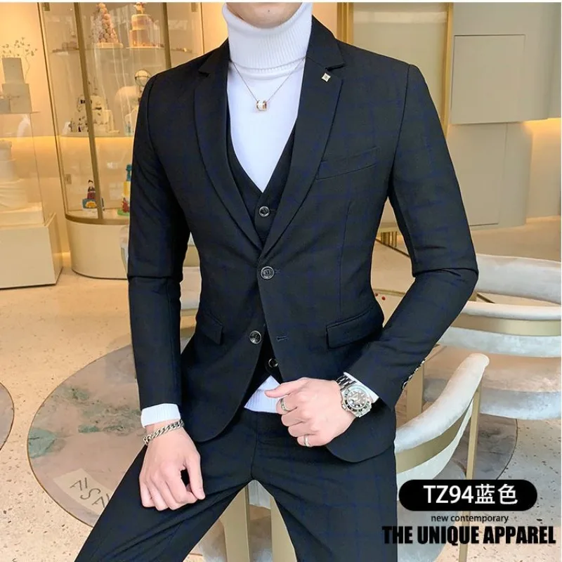 Men's Suit suit Korean Slim-fit Best Man and Groom Wedding Dress Fashionable Handsome Business Casual Suit Formal Suit