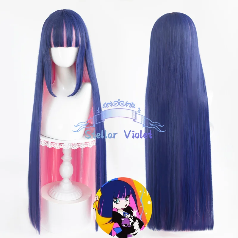 Peruka Cosplay Panty Anarchy Odporna na Ciepło Anime Panty & Stocking z Pasem do Pończoch Anarchy Cosplay Syntetyczne Peruki Złota Peruka