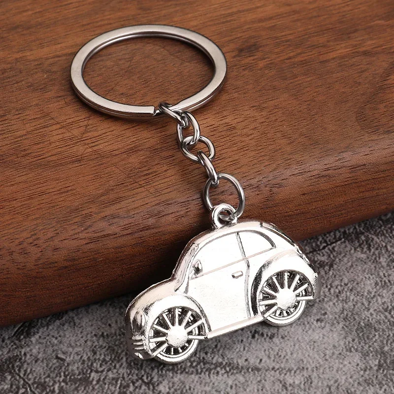 Multi color creative car keychain metal keyring cartoon car pendant small gift