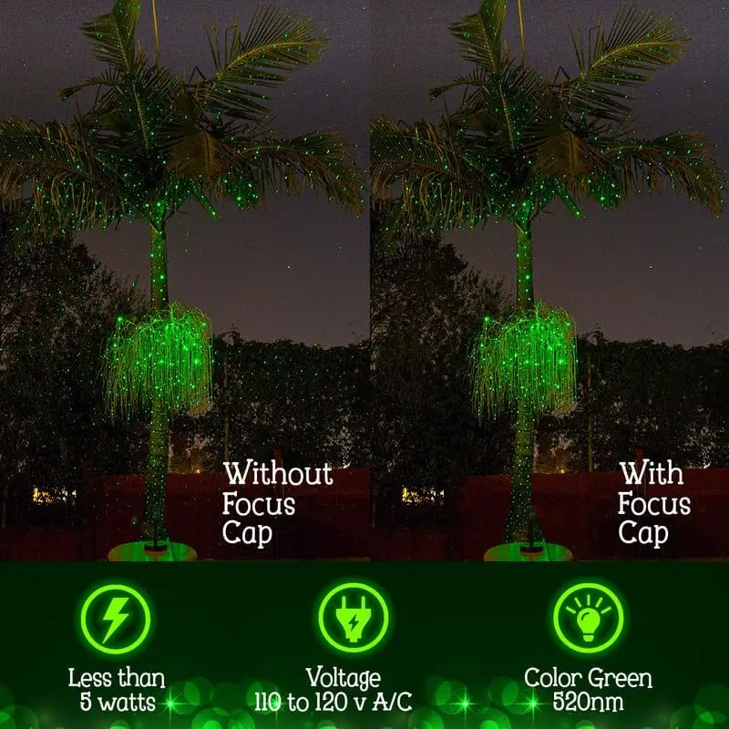 Commercial Green Laser Projector Light for Holidays - Christmas Laser Lights Outdoor Projector - Garden & Landscape Spotlights