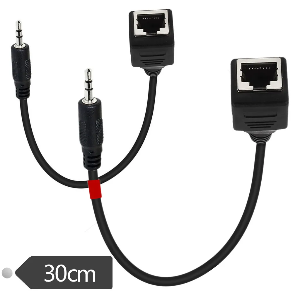 DC3.5mm to RJ45 network interface touch screen connection cable 0.3m RJ45 Female to DC