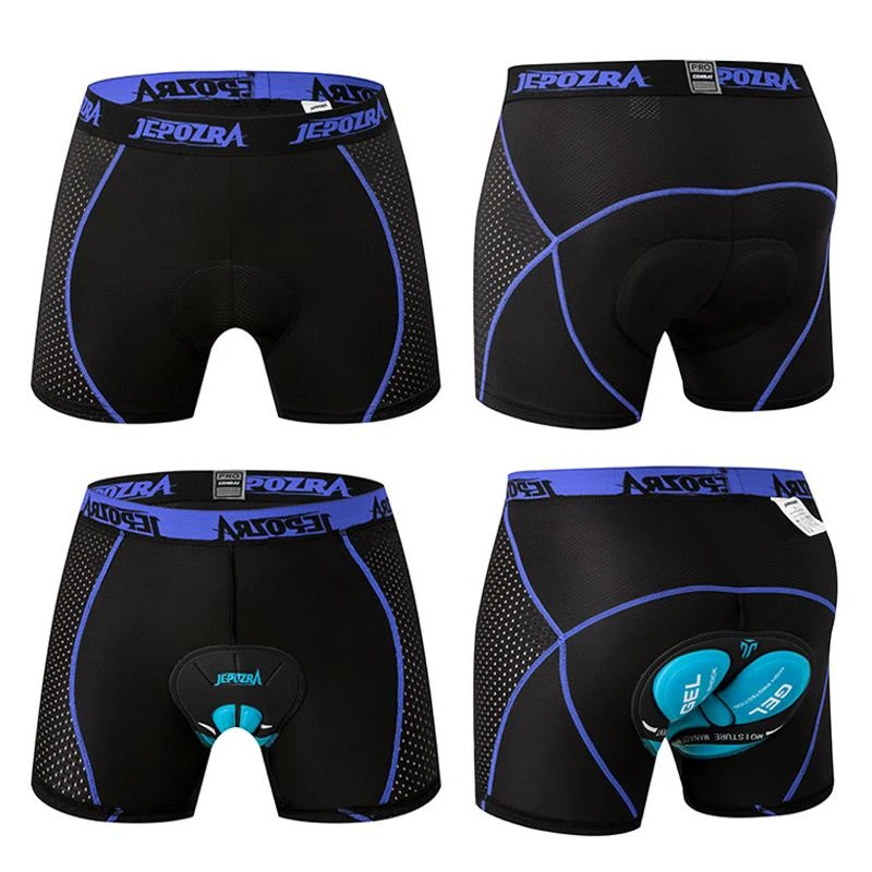 JEPOZRA Breathable Cycling Shorts for Men, 4D Gel Pad, Shockproof Bike Panties, Mountain Bike, Road Bike Underwear