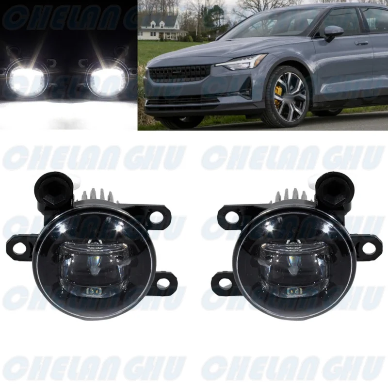 For Polestar 2 2021 2022 2023 1 Pair Front Bumper LED Fog Light Lamp Car accessories